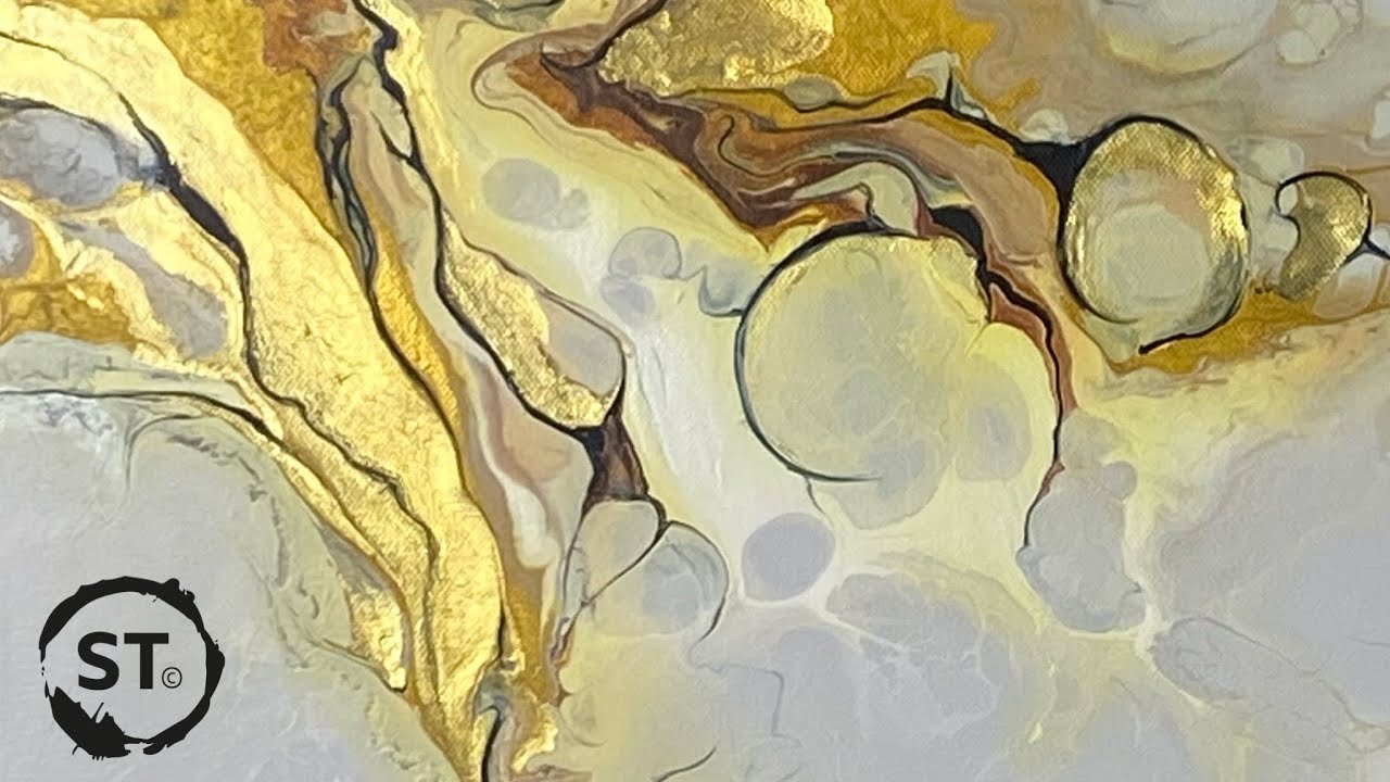 Pearls & Pigments are Gorgeous! 🤩 “Solstice” Fluid Art Tutorial.