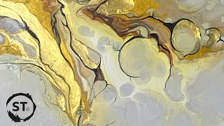 Pearls & Pigments are Gorgeous! 🤩 “Solstice” Fluid Art Tutorial.