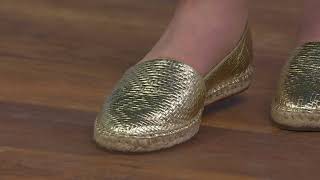 C. Wonder Embossed Leather Espadrilles - Margot on QVC