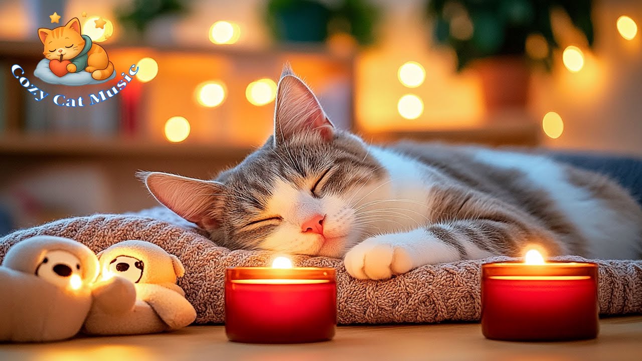 12 Hours of Calming Music for Cats 🐈 Sounds for Healing Insomnia 🐾 Sleep Music with Cozy Ambiance