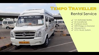 12 Seater Maharaja Tempo Traveller | Delhi Luxury Tempo Traveller Rental Service