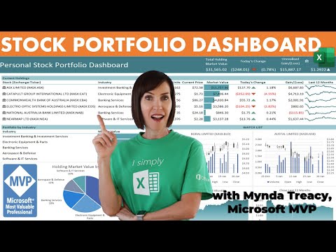 Excel Stock Portfolio Dashboard - FREE File Download