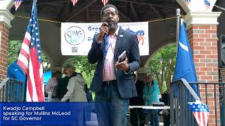 GWCDP Fish Fry 2026: Kwadjo Campbell speaking for Mullins McLeod for SC Governor
