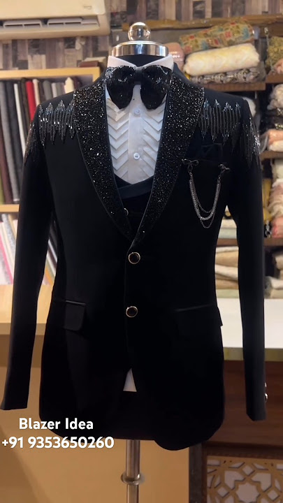 Black Designer Blazer | Coat Pant | Groom Attire | Groom wedding Outfit #fashion #men #black #blazer