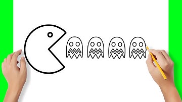 how to draw pac man | pac man drawing tutorial