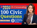 Practice 100 Civics Questions Random for US Citizenship interview 2024 | Ciudadania Americana-uscis