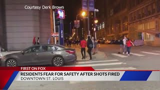 Dramatic video shows gunfire in crowded downtown St. Louis