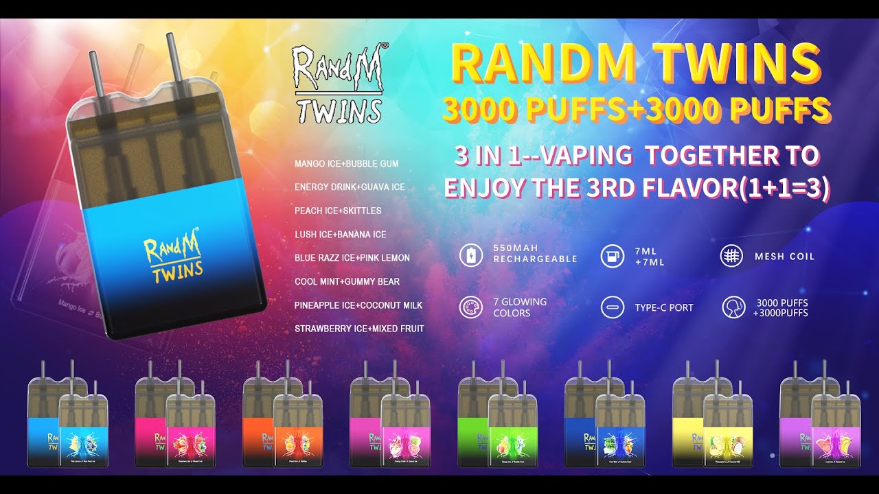 RandM 6000 Puffs Twins Disposable Vape