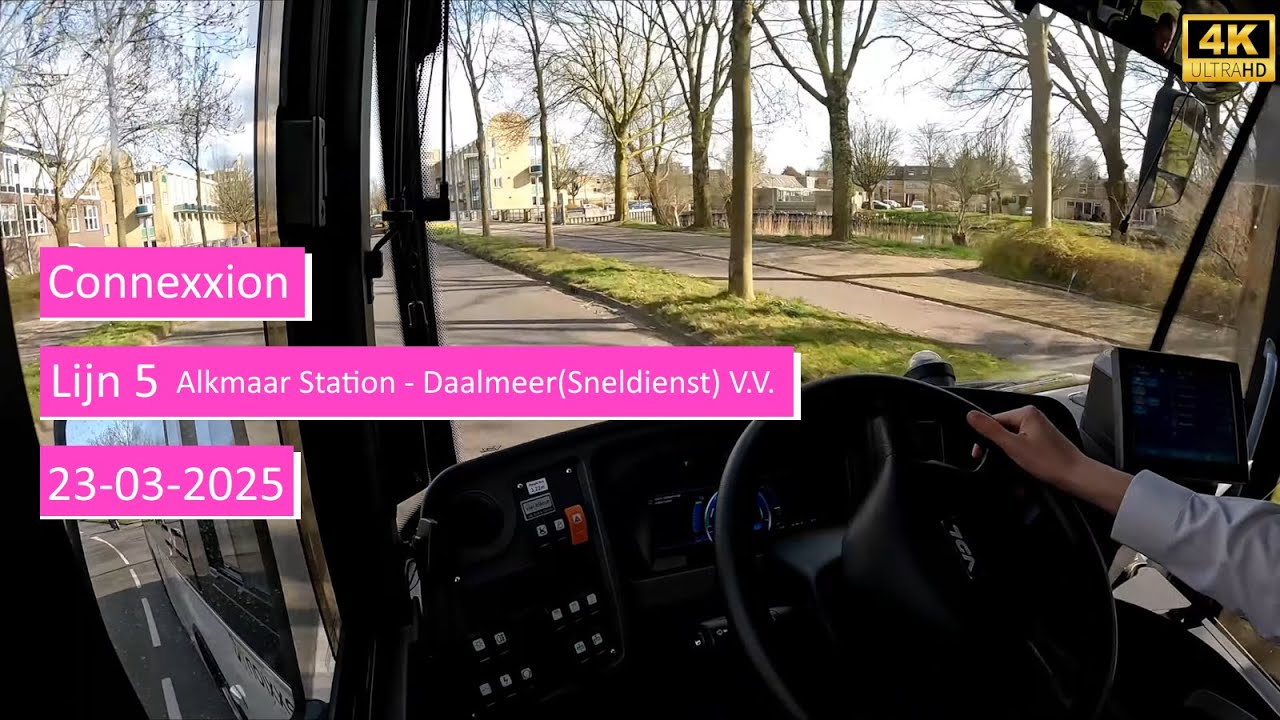 Connexxion Lijn 5 Alkmaar Station - Daalmeer(Sneldienst) v.v. | Dutch bus driver POV 4K