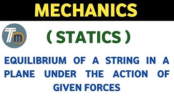 Mechanics | equilibrium of a string in a plane under the action of given forces | equilibrium force