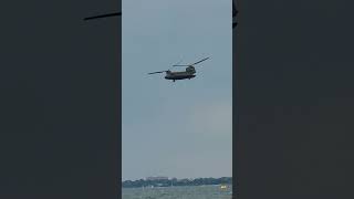Military Chinook Helicopter high speed pass #new