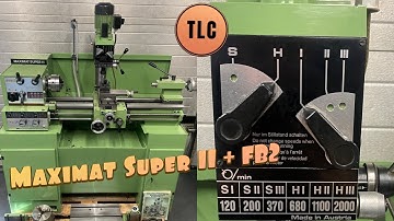 Emco Maximat Super 11 + FB2 Milling Attachment Accessories Lathe Svarv Drehmaschine Tour Tornio