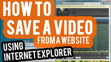 How to Save a Video from a Website (IE)