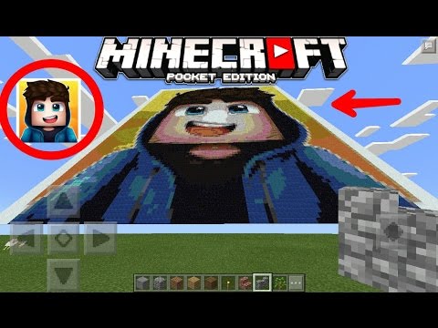 ШОК! КАК ПОСТРОИТЬ САМУЮ БОЛЬШУЮ ЛЮБУЮ КАРТИНКУ В ОДИН КЛИК MINECRAFT POCKET EDITION:) 0.15x-0.16.x