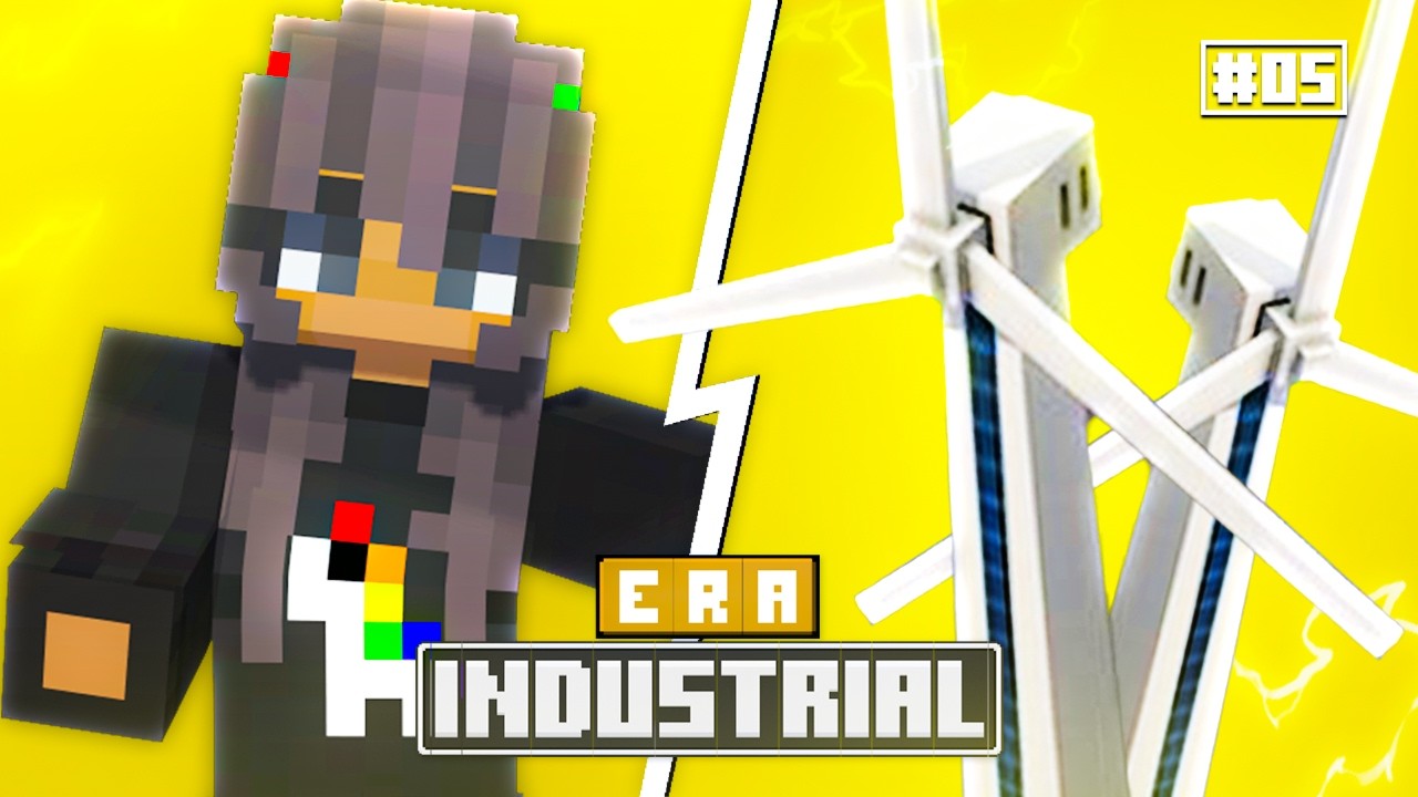 Usina EÓLICA GIGANTE no MINECRAFT | Era Industrial #4