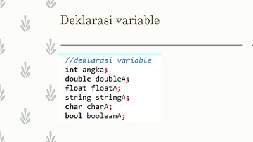 Variable, konstanta, Tipe data, Ekspresi dan Operator