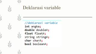 Variable, konstanta, Tipe data, Ekspresi dan Operator
