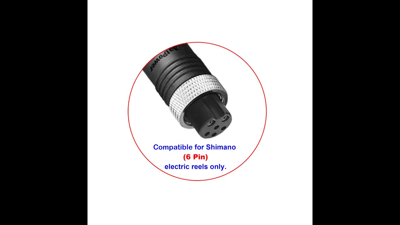 BatPower ProS 6PIN Electric Fishing Reel Power Cable for Shimano 6PIN