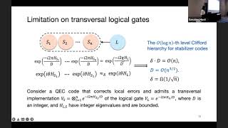 QIP 2022 | Quantum error correction meets continuous symmetries: fundamental ... (Sisi Zhou)