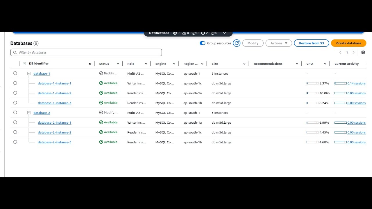 AWS RDS create database instance - YouTube
