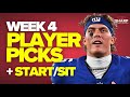 NFL Week 4: Player Picks, Sleepers &amp; Must-Starts