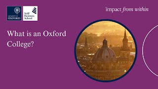 What is an Oxford College?