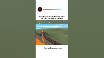 Volcano erupts 🌋 as magma from the mantle pushes through the crust. On the surface, it