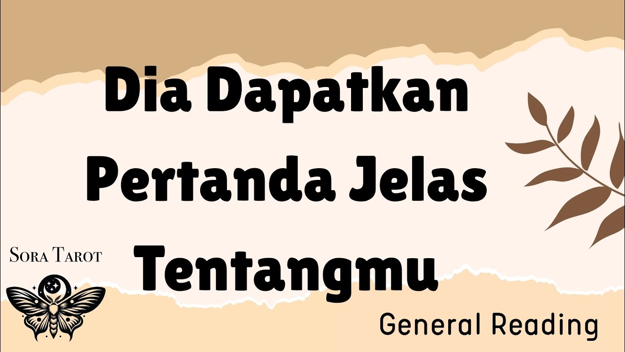 DIA DAPATKA PERTANDA JELAS TENTANGMU