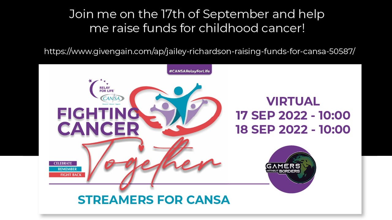 Streamers for CANSA charity Stream CANSARelayForLife YouTube