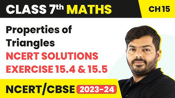 Class 7 Maths Properties of Triangles | Rd Sharma Ex 15.4 & 15.5 Solutions | Class 7 Maths