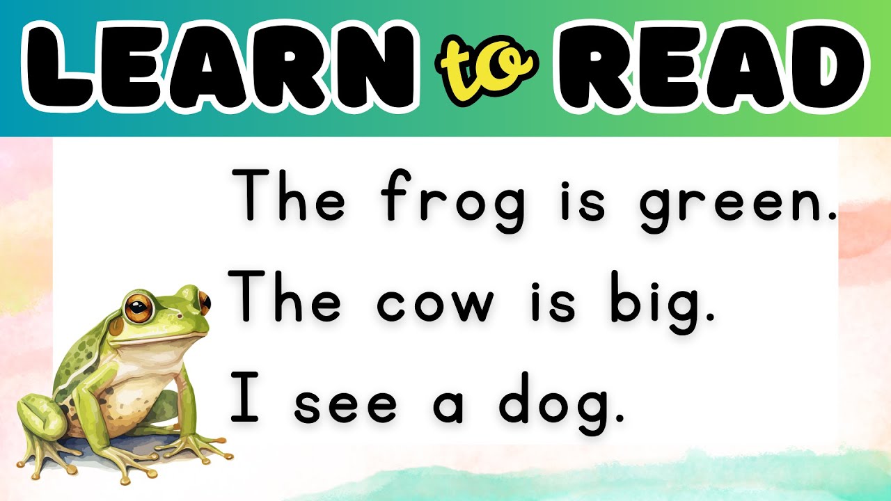 Learn to Read Simple Sentences Compilation | Animals | Pre school ...