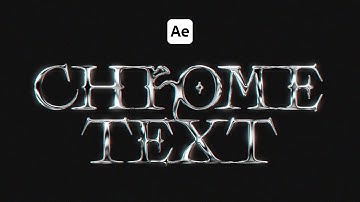 Chrome Typografie Tutorial | Chrome Texteffect in After Effects
