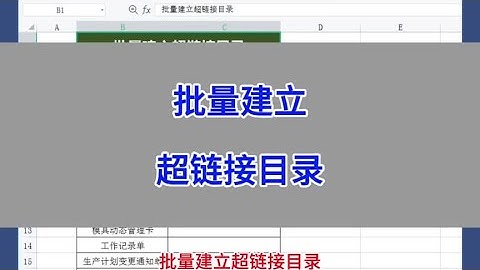 WPS Excel：批量建立超链接目录。#excel #wps #办公技巧 #电脑