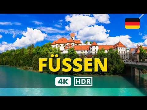 😍 FÜSSEN GERMANY Walking Tour through the OLD TOWN in 4k 60fps UHD - (Bavarian Alps) 👏🏼