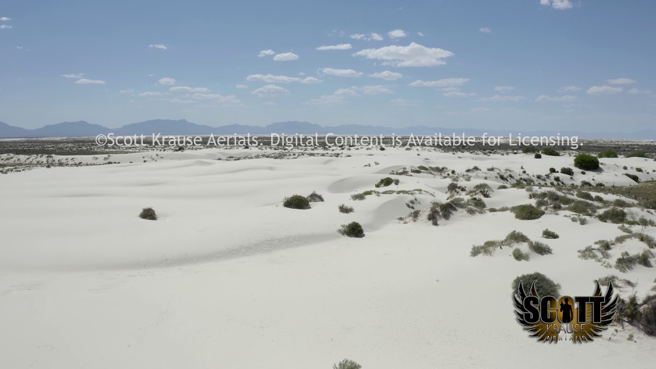 White Sands New Mexico Vertical Drone Aerial 4k