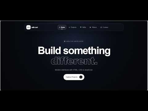 I Built a Unique Magnetic Navbar with HTML, CSS & JavaScript 🚀