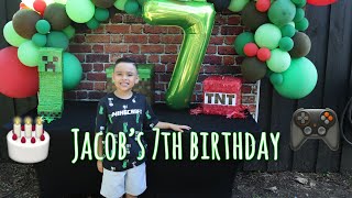 JACOBS 7TH BIRTHDAY | MINECRAFT THEME