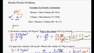Famous Density, Mass and Volume Problems Part 2 Net Worth