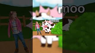 Moo Cow Song! | Animal Sound Songs for Kids | Funtastic Playhouse #shorts