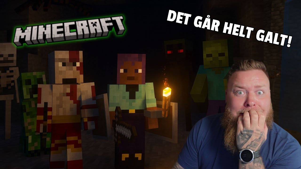 Minecraft med Nicky #4 | Vi går dybt ned i grotten, og det går helt galt!