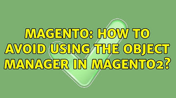 Magento: How to avoid using the Object Manager in Magento2?