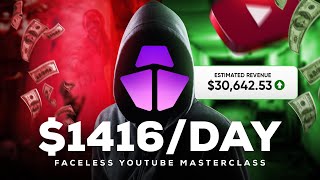 How to use AI to make a FACELESS YouTube Channel and earn $1416/Day Step-by-Step Guide