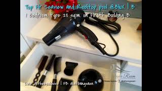 Top Flr. Seaview and Rooftop Pool @ Blu X | Building B ☆ ห้องพักหรู ย่านบางแสน | The Exclusive Room