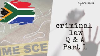 Criminal law Revision part 1. South Africa
