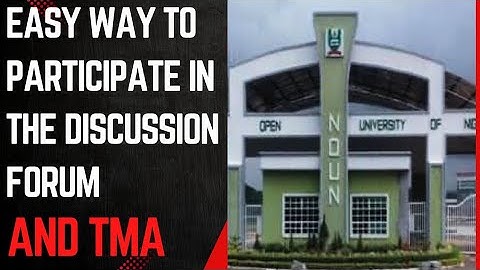 Participate in the Discussion Forum LIKE A PRO and Access Your TMA!