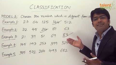 Classification | Model 2: Number Classification | Reasoning Ability | TalentSprint Aptitude Prep
