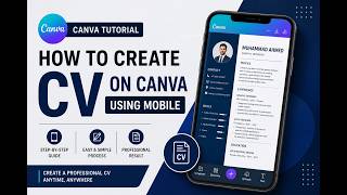 How to design CV in Canva | tutorial for Beginners | Easy CV Editing Tutorial