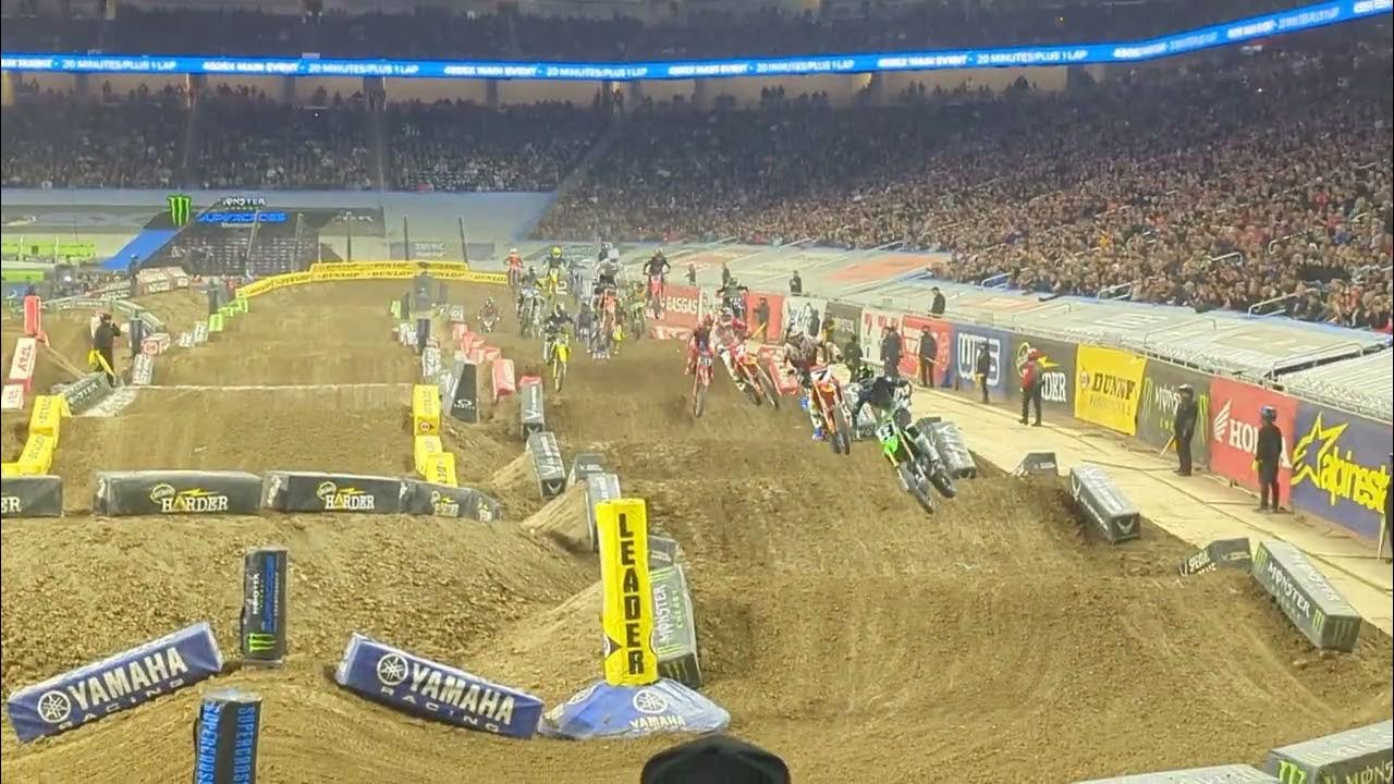 Detroit Supercross 2023 (Round 10, Ford Field) 450 Main start. YouTube