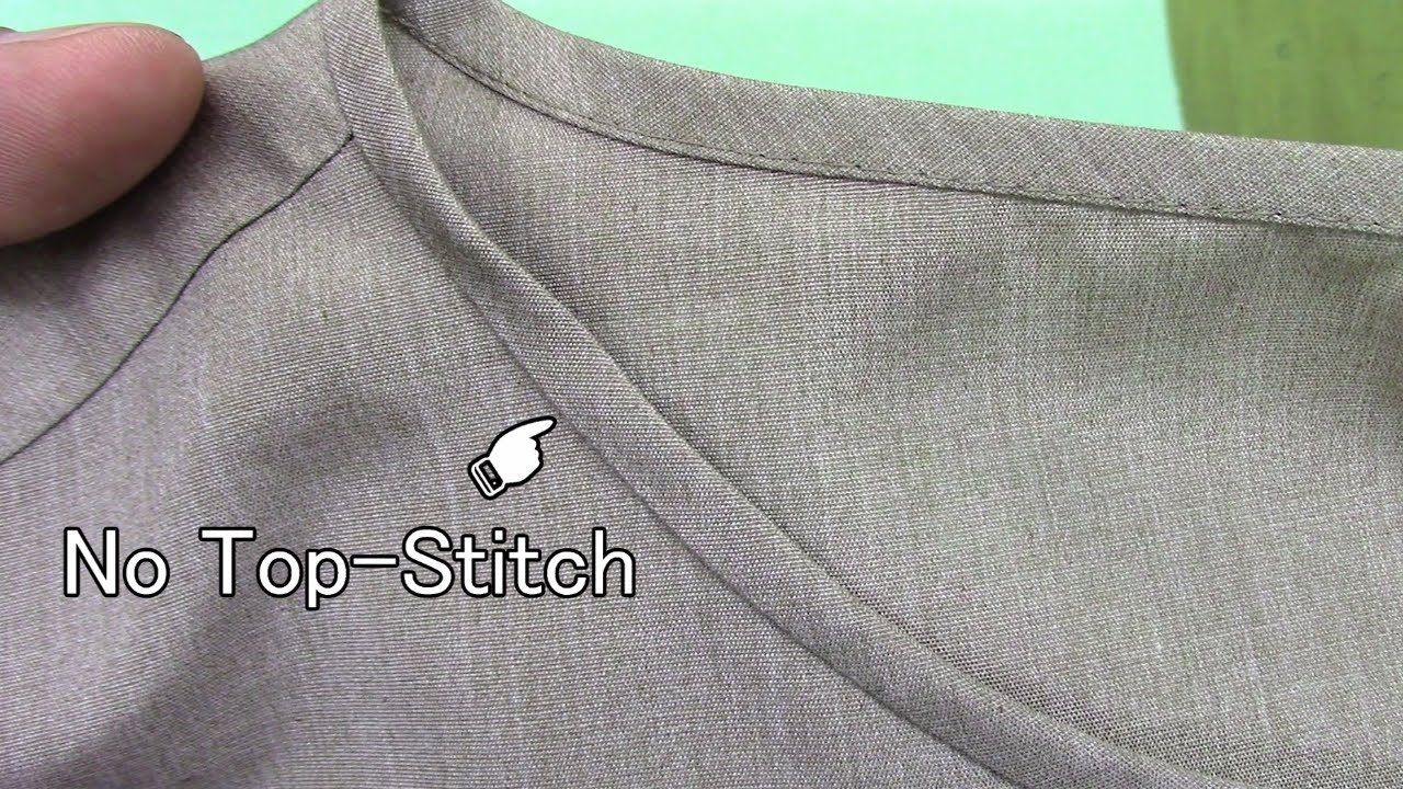 How to sew Bias Binding to Neckline (No Top-stitch) - YouTube