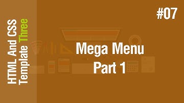 [Arabic] HTML & CSS Template Three 2021 - #07 - Mega Menu Part 1